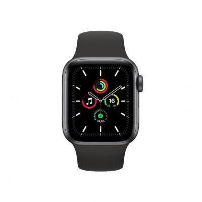 Space Gray Aluminum Case with Black Sport Band 44mm